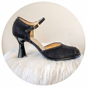 ✨90's Black/Gold Glitter Heels